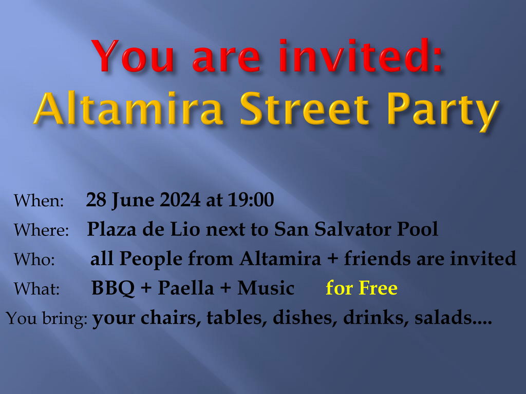 Invitation for Street Party